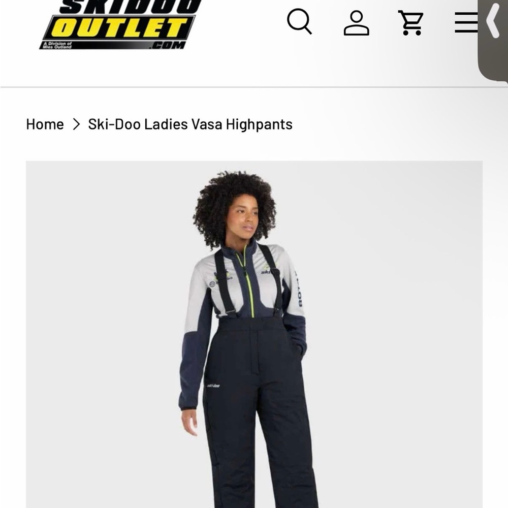 Ski-Doo Vasa Insulated Snow Bib Pants! Sz Small  Navy!